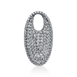 Anhänger 18 kt WG, mit Öse, 107 Brill. 1,54 ct, TW-si, 10 Brill. 0,25 ct, TW-si, 47 Brill. 0,34 ct, TW-si