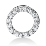 Anhänger 18 kt WG, 16 Brill. 0,87 ct, TW-si