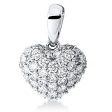 Anhänger 18 kt WG, mit Öse, 47 Brill. 0,52 ct, TW-si