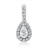 Anhänger 18 kt WG, mit Öse, 1 Tropfen 0,24 ct, TW-si, 18 Brill. 0,15 ct, W-si