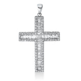 Anhänger 18 kt WG, mit Öse, 43 Bag. 0,79 ct, W-si, 1 Princ. 0,15 ct, W-si, 72 Brill. 0,81 ct, W-si