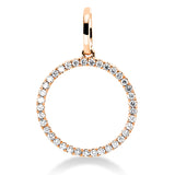 Anhänger 18 kt RG, mit Öse, 37 Brill. 0,21 ct, I-si