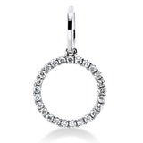 Anhänger 18 kt WG, mit Öse, 25 Brill. 0,11 ct, TW-si