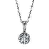 Anhänger 18 kt WG, mit Öse, 28 Brill. 0,42 ct, TW-si