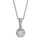 Anhänger 18 kt WG, mit Öse, 28 Brill. 0,33 ct, TW-si
