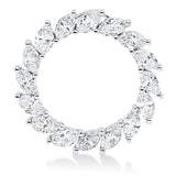 Anhänger 18 kt WG, 16 Nav. 1,36 ct, TW-si
