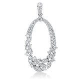 Anhänger 18 kt WG, mit Öse, 56 Brill. 0,81 ct, TW-vsi