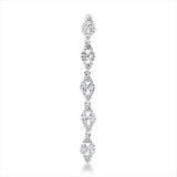 Anhänger 18 kt WG, 10 Nav. 0,42 ct, TW-si, 10 Brill. 0,20 ct, W-si