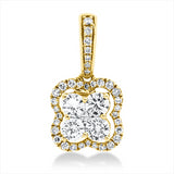 Anhänger 18 kt GG, mit Öse, 4 Brill. 0,46 ct, TW-vsi/si, 36 Brill. 0,20 ct, TW-vsi/si