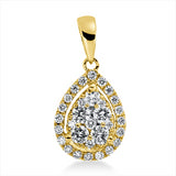 Anhänger 18 kt GG, mit Öse, 32 Brill. 0,38 ct, TW-pi