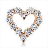 Anhänger 18 kt RG, 12 Brill. 0,41 ct, TW-si