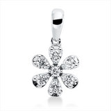 Anhänger 18 kt WG, mit Öse, 7 Brill. 0,17 ct, TW-pi
