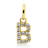 Anhänger 18 kt GG, mit Öse, 13 Brill. 0,05 ct, TW-si