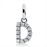 Anhänger 18 kt WG, mit Öse, 12 Brill. 0,05 ct, TW-si