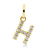 Anhänger 18 kt GG, mit Öse, 12 Brill. 0,05 ct, TW-si