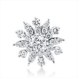Anhänger 18 kt WG, 6 Brill. 0,13 ct, TW-si, 1 Brill. 0,14 ct, TW-si, 18 Brill. 0,12 ct, TW-si
