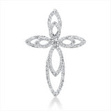Anhänger 18 kt WG, 1 Brill. 0,12 ct, TW-vsi/si, 106 Brill. 1,58 ct, TW-vsi/si
