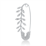 Brosche 18 kt WG, 99 Brill. 1,60 ct, TW-vsi/si, 12 Brill. 0,78 ct, TW-vsi/si, 28 Brill. 0,28 ct, TW-vsi/si