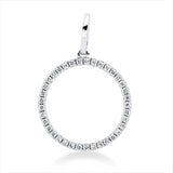 Anhänger 18 kt WG, mit Öse, 37 Brill. 0,18 ct, TW-si