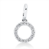 Anhänger 18 kt WG, mit Öse, 16 Brill. 0,10 ct, TW-si