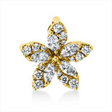 Anhänger 18 kt GG, 10 Brill. 0,12 ct, TW-si, 5 Nav. 0,22 ct, E-vsi, 5 Brill. 0,01 ct, TW-si