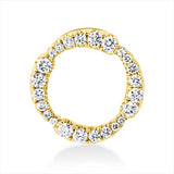 Anhänger 18 kt GG, 8 Brill. 0,11 ct, TW-si, 8 Brill. 0,25 ct, TW-si, 8 Brill. 0,05 ct, TW-si