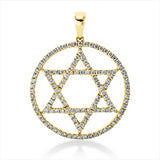 Anhänger 18 kt GG, mit Öse, 122 Brill. 0,88 ct, TW-si