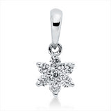 Anhänger 18 kt WG, mit Öse, 7 Brill. 0,09 ct, TW-si