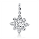 Anhänger 18 kt WG, mit Öse, 9 Brill. 0,35 ct, TW-si, 16 Brill. 0,08 ct, TW-si