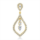 Anhänger 18 kt GG, Fassung rhodiniert, 26 Brill. 0,26 ct, F-vsi/si, 4 Brill. 0,23 ct, F-vsi/si, 19 Brill.0,11 ct, F-vsi/si