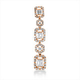Anhänger 18 kt RG, 17 Brill. 0,16 ct, 56 Brill. 0,28 cti, 1 Brill. 0,05 ct, TW-si, 6 Bag. 0,31 ct, F-vsi