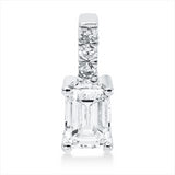 Anhänger 18 kt WG, 1 Sm.schliff 0,24 ct, TW-si, 3 Dia. 0,02 ct, TW-si