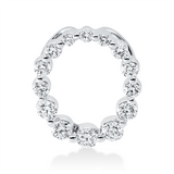 Anhänger 18 kt WG, 6 Brill. 0,09 ct, TW-si, 5 Brill. 0,16 ct, TW-si, 3 Brill. 0,03 ct, TW-si