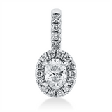 Anhänger 18 kt WG, mit Öse, 1 Oval 0,25 ct, TW-si, 18 Brill. 0,13 ct, W-si