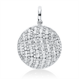 Anhänger 18 kt WG, mit Öse, 188 Brill. 1,87 ct, TW-pi
