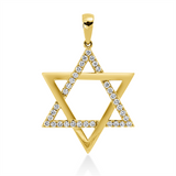 Anhänger 18 kt GG, mit Öse, 33 Brill. 0,37 ct, TW-si