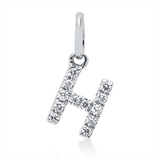 Anhänger 18 kt WG, mit Öse, 12 Brill. 0,05 ct, W-si