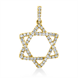 Anhänger 18 kt GG, mit Öse, 6 Brill. 0,06 ct, TW-si, 53 Brill. 0,34 ct, TW-si
