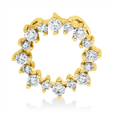Anhänger 14 kt GG, 8 Brill. 0,14 ct, W-si/pi, 8 Brill. 0,06 ct, W-si/pi