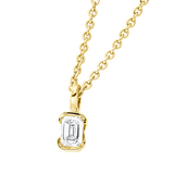 Anhänger 18 kt GG, mit Öse, 1 Sm.schliff 0,16 ct, TW-si