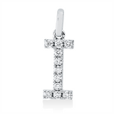 Anhänger 18 kt WG, 11 Brill. 0,12 ct, TW-si