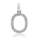 Anhänger 18 kt WG, 18 Brill. 0,19 ct, TW-si