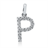 Anhänger 18 kt WG, 15 Brill. 0,16 ct, TW-si