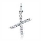 Anhänger 18 kt WG, 15 Brill. 0,16 ct, TW-si