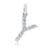 Anhänger 18 kt WG, 11 Brill. 0,12 ct, TW-si