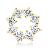 Anhänger 18 kt GG, 8 Brill. 0,25 ct, W-si