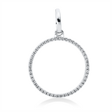 Anhänger 18 kt WG, mit Öse, 49 Brill. 0,06 ct, TW-si