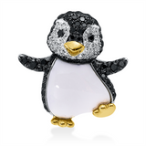 Anhänger 18 kt WG+GG,25 Brill. 0,22 ct, TW-vsi, 56 Brill. 0,59 ct, schwarz, 1 Achat 3,85 ct weiß