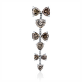 Anhänger 18 kt WG, 10 Brill. 0,07 ct, F-si, 9 Fant-Schl. 4,08 ct, braun