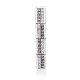 Anhänger 18 kt WG, 20 Princ. 0,49 ct, F-si, 38 Brill. 0,27 ct, F-si, 20 Princ. 0,54 ct, braun